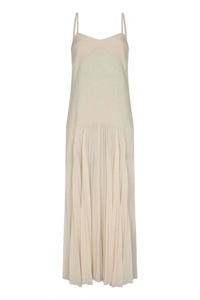 Nelblu Brisa Linen Strap Maxi Dress In Butter