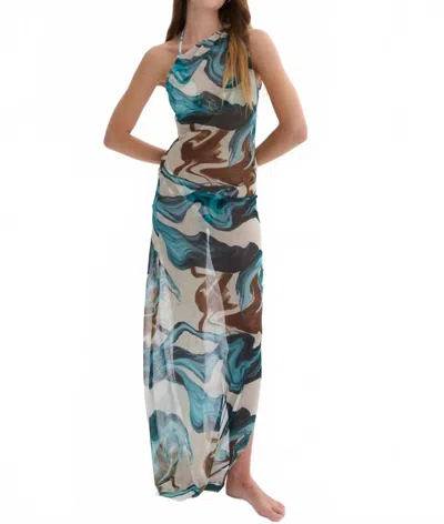 Nelblu Cultivo Maxi Dress In Olas Verde In Multi