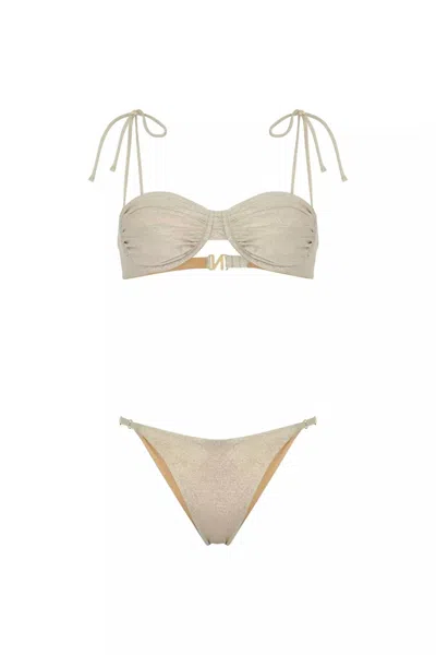 Nelblu Esencia Two Piece Bikini Set In Shine Dore
