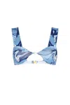 Nelblu Flora Balconette Bikini Top In Olas Azul