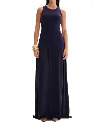 Nelblu Liz Maxi Dress In Azul Marino In Blue