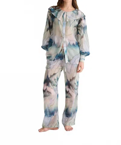 Nelblu Mimi Coverup Top In Print Sage In Multi