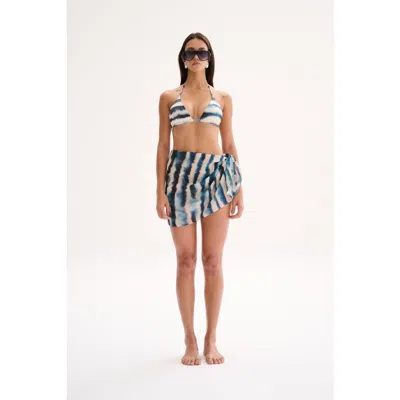 Nelblu Swimwear Mini Pareo Print In Blue