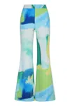 Nelblu Tallo High-waisted Flared Leg Pants In Print Bosco