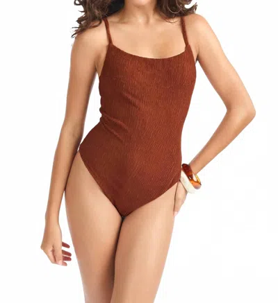 Nelblu Tierra One Piece Swimsuit In Marrocco In Brown