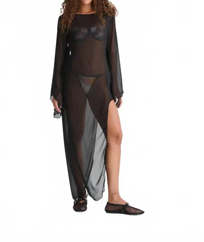 Nelblu Tribu Asymmetrical Dress In Negro In Black