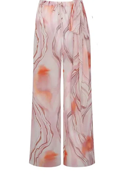 Nelblu Viento Sheer Palazzo Pant In Aqua