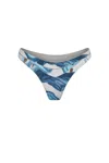 Nelblu Women's Amanecer High Cut Cheeky Bikini Bottom In Olas Verde