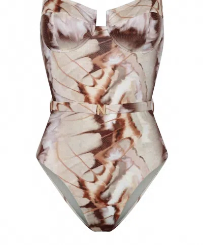 Nelblu Women's Arena High-leg One Piece In Print Cafe In Multi