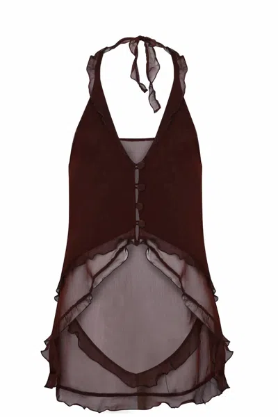 Nelblu Women's Atlas Top In Marron In Brown