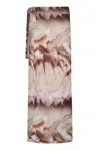 Nelblu Women's Brown Pareo Pareos Print Cafe In Brown