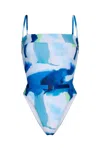 Nelblu Women's Caliz High Cut One Piece In Print Fontana