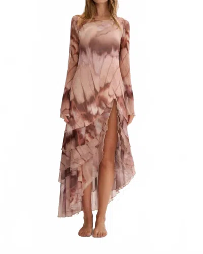Nelblu Women's Chapola Maxi Mesh Dress In Print Cafe In Multi