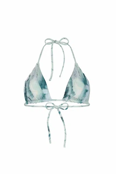 Nelblu Women's Morpho Adjustable Triangle Top In Print Sage In Multi