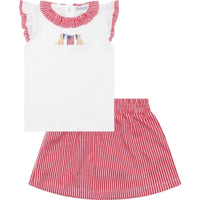 Nellapima Babies'  American Pups Classic Skort Set In Red