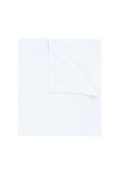 Nellapima Basket Weave Knit Blanket In White