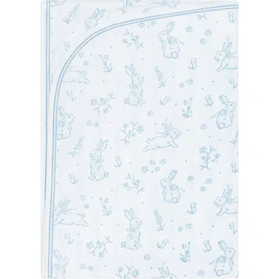 Nellapima Blue Bunny Toile Blanket