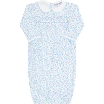 Nellapima Babies'  Blue Cheetah Print Smocked Gown