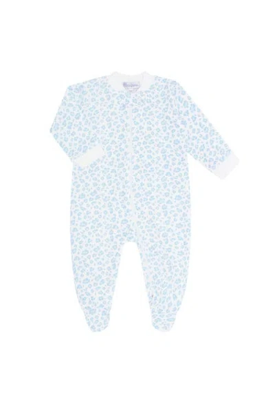 Nellapima Babies'  Blue Cheetah Print Zipper Footie