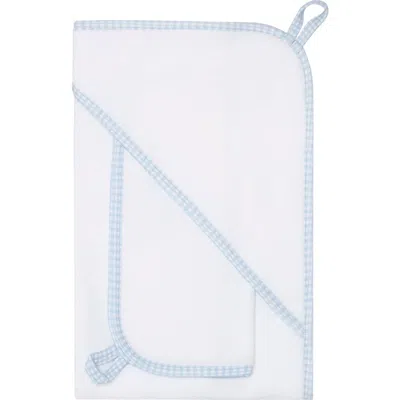 Nellapima Babies'  Blue Gingham Towel In White