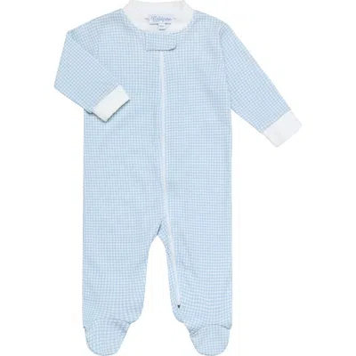Nellapima Babies'  Blue Gingham Zipper Footie