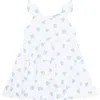 Nellapima Blue Heart Print Ruffle Dress