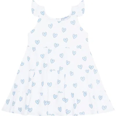 Nellapima Babies'  Blue Heart Print Ruffle Dress