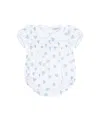 Nellapima Blue Heart Print Smocked Bubble - Baby In Blue Heart Print