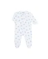 Nellapima Blue Heart Print Zipper Footie - Baby
