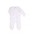 Nellapima Blue Heart Print Zipper Footie - Baby In Pink Bears Trellace