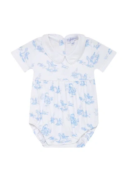 Nellapima Blue Toile Baby Bubble In White