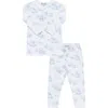 Nellapima Blue Toile Baby Pajamas In Blue