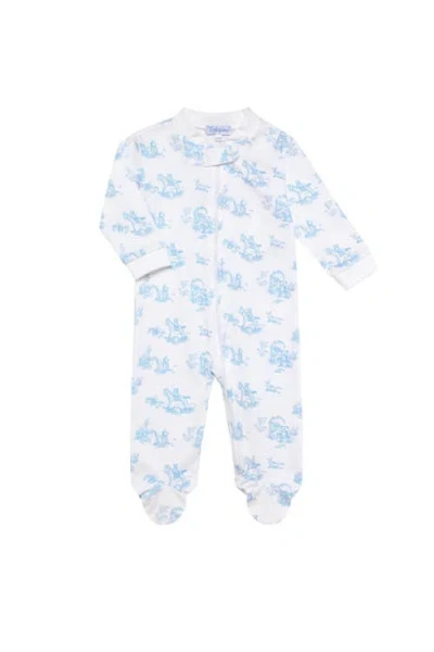 Nellapima Babies'  Blue Toile Zipper Footie