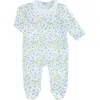 Nellapima Blue Vines Print Crossover Footie