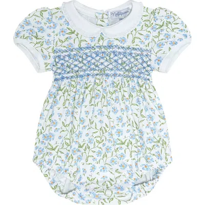 Nellapima Babies'  Blue Vines Print Smocked Bubble