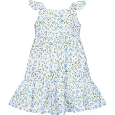 Nellapima Kids'  Blue Vines Woven Summer Dress