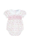 Nellapima Butterflies Print Smocked Bubble In Pink