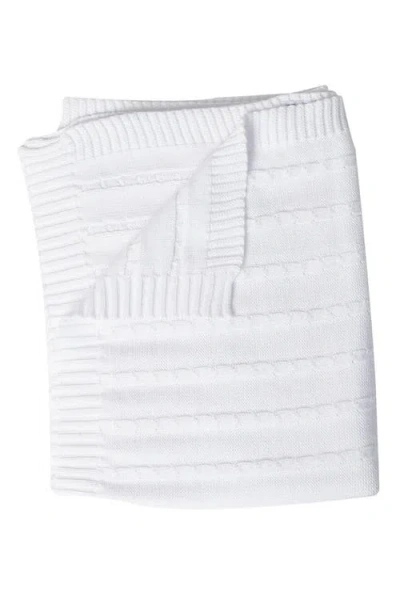 Nellapima Cable Knit Blanket In Blue