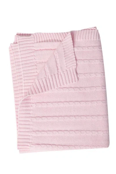 Nellapima Cable Knit Blanket In Pink
