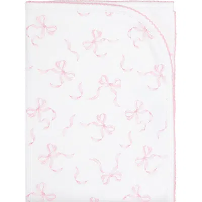 Nellapima Babies'  Charming Bows Print Blanket In Pink