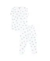 Nellapima Girls' Blue Heart Print Pajamas - Little Kid In Blue Heart Print