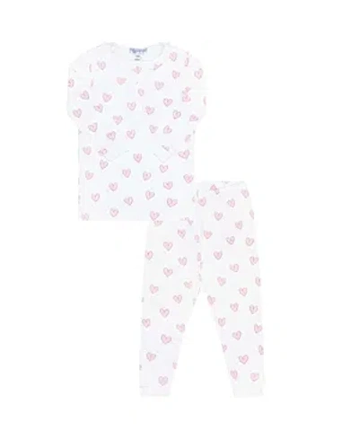 Nellapima Girls' Pink Heart Print Pajama - Baby In White