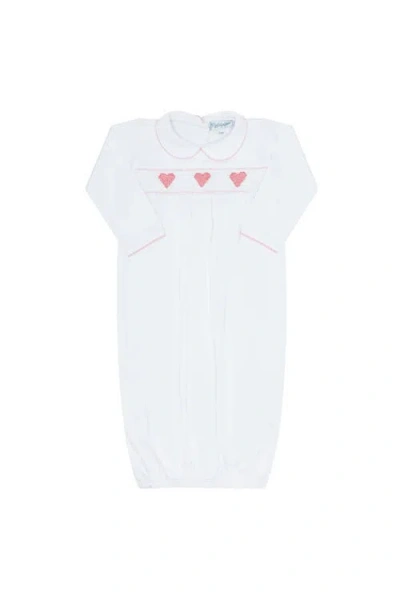 Nellapima Babies'  Heart Smocked Gown In White