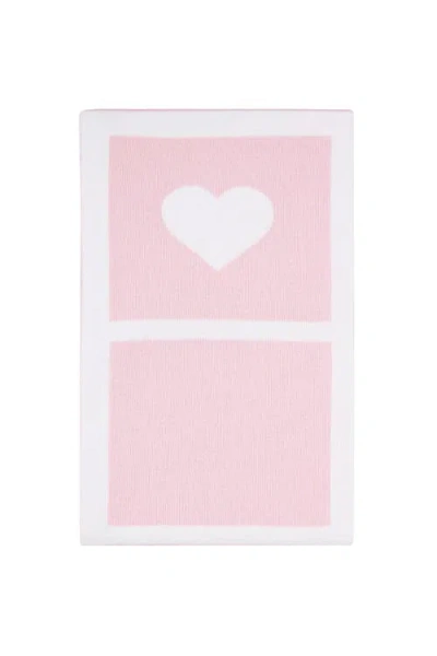 Nellapima Heart Knit Blanket In Pink