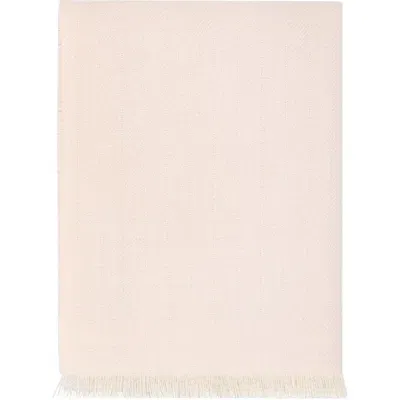 Nellapima Herringbone Baby Alpaca Woven Blanket In Pink