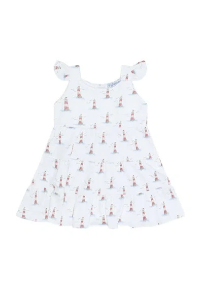 Nellapima Babies'  Lighthouse Print Ruffle Dress In Multi