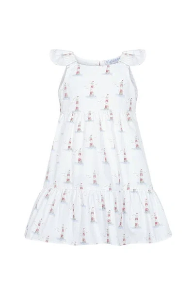 Nellapima Kids'  Lighthouse Woven Summer Dress In White