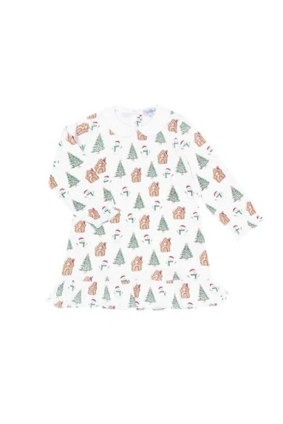 Nellapima Kids'  Pima Cotton Wonderland Christmas Print Long Sleeve Playtime In Multi