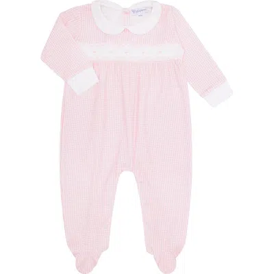 Nellapima Babies'  Pink Gingham Smocked Footie