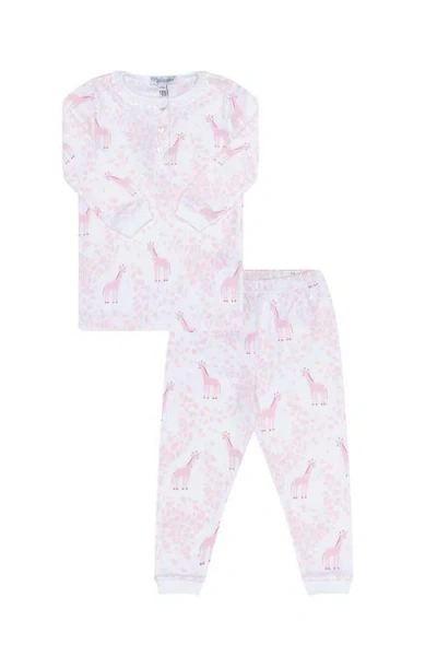 Nellapima Babies'  Pink Giraffe Print Pajama